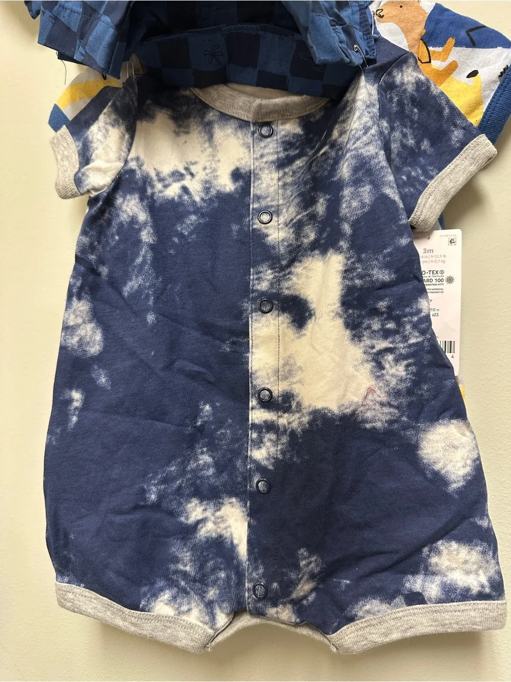 New Carter's boys 3 piece Short-Sleeve Romper bundle